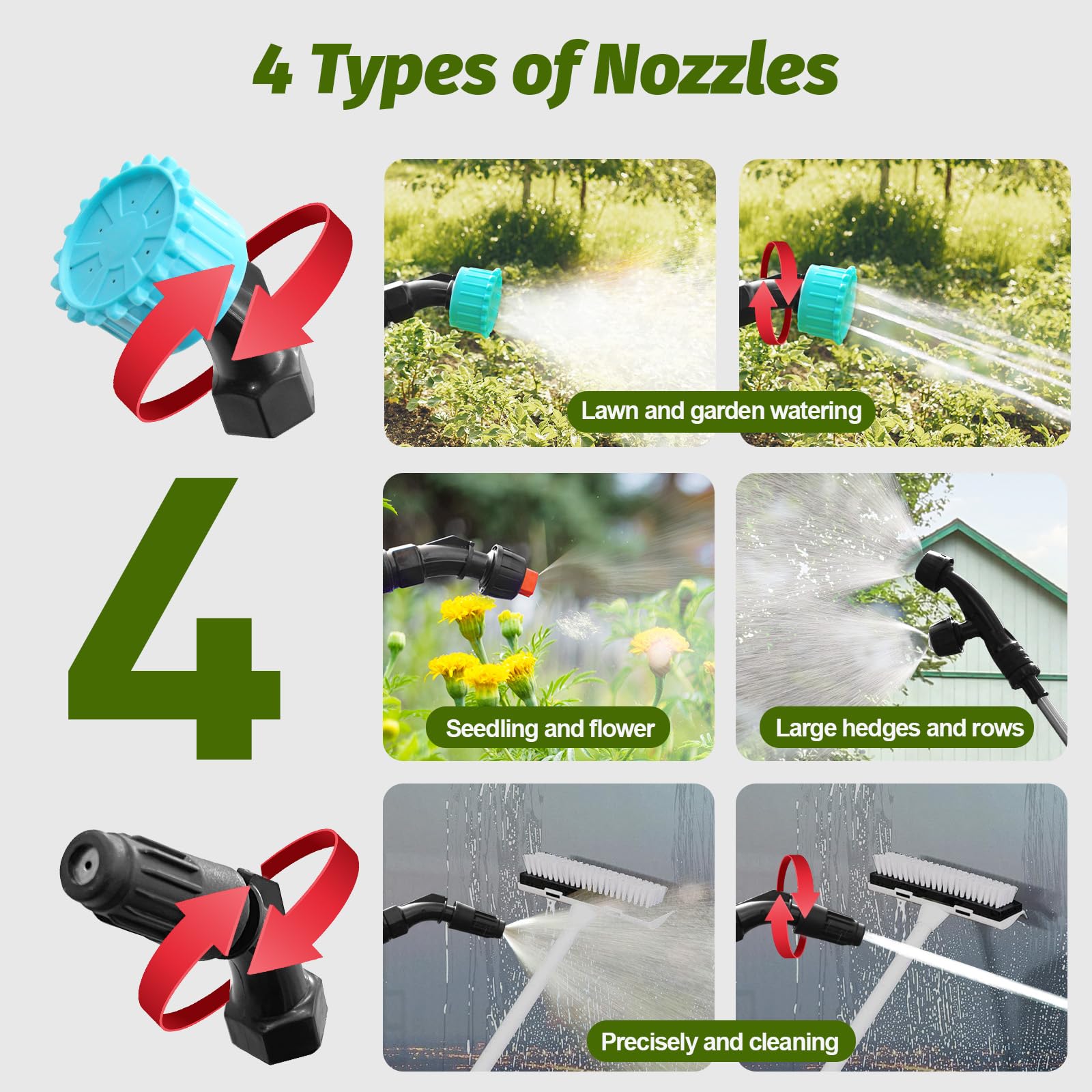 Sylsmart sprayer wand in use watering potted plants for gentle, even coverage
