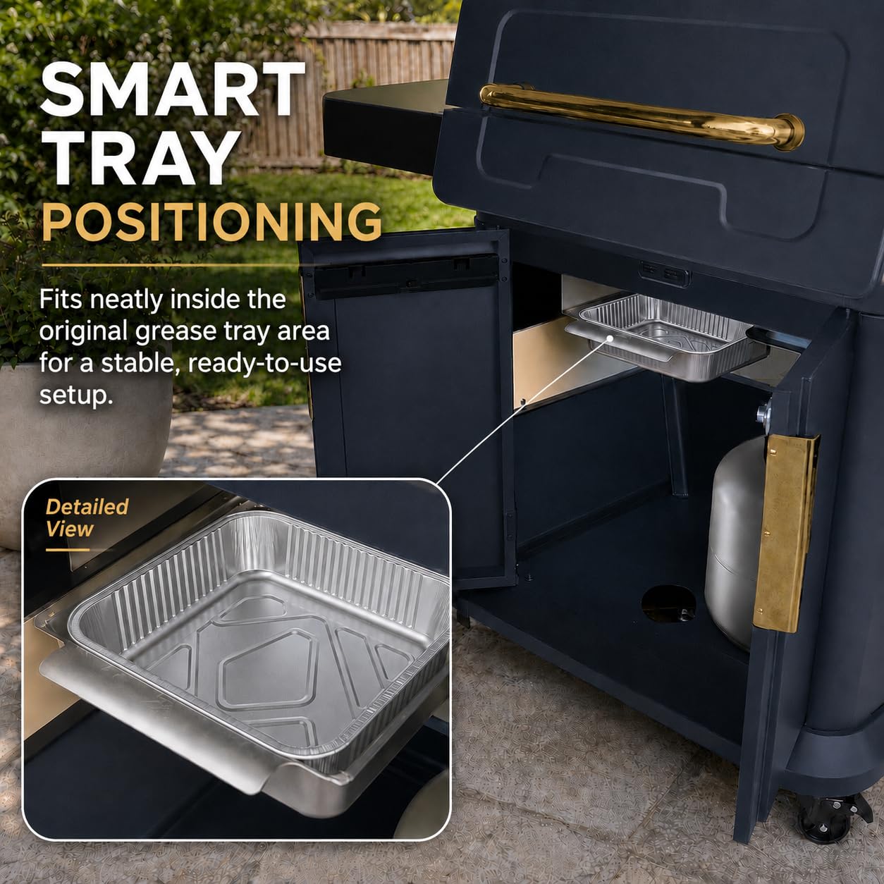 TAILGRILLER liner used as prep pan holding chopped vegetables for convenience