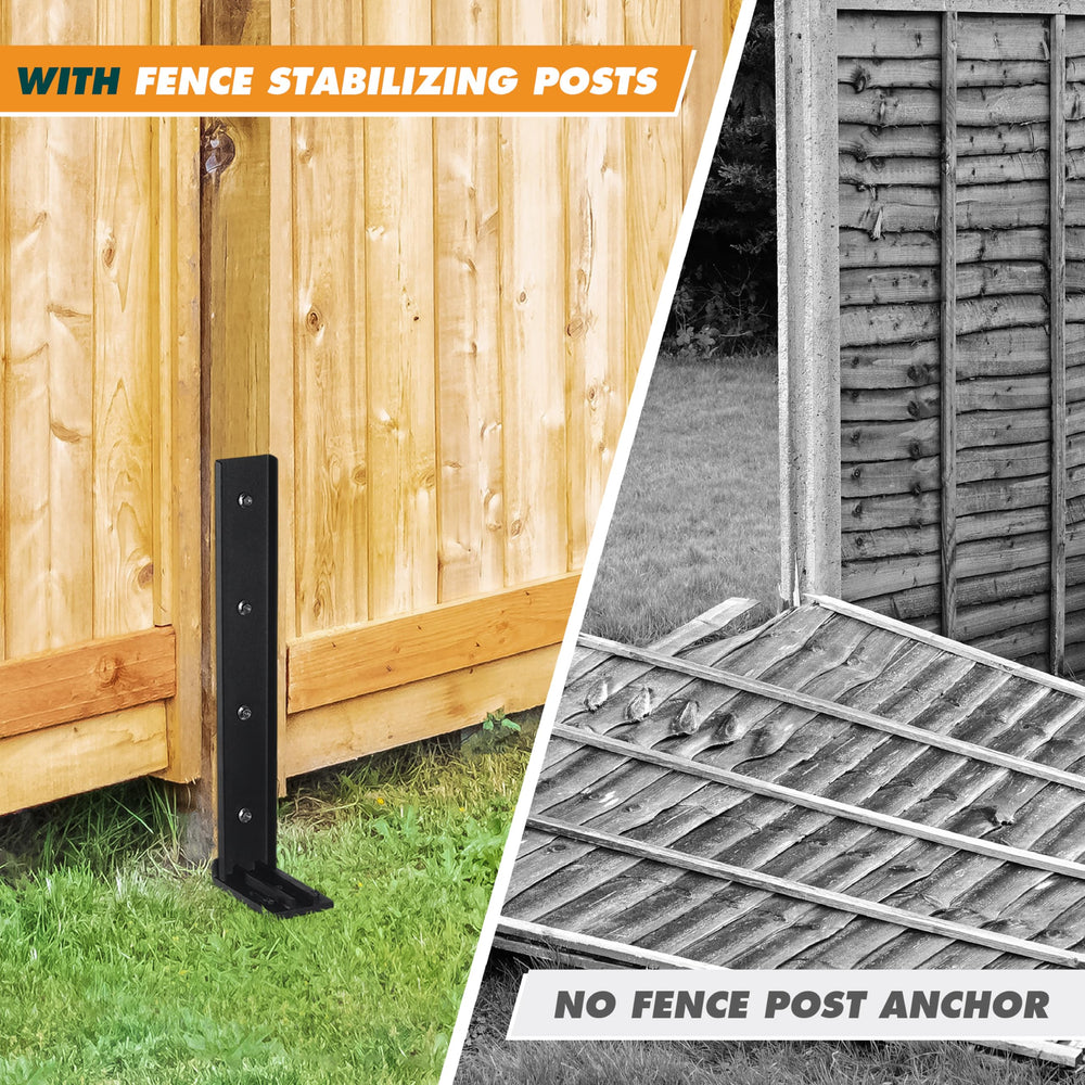TANIVO stabilized backyard fence demonstrating improved alignment and long-term support