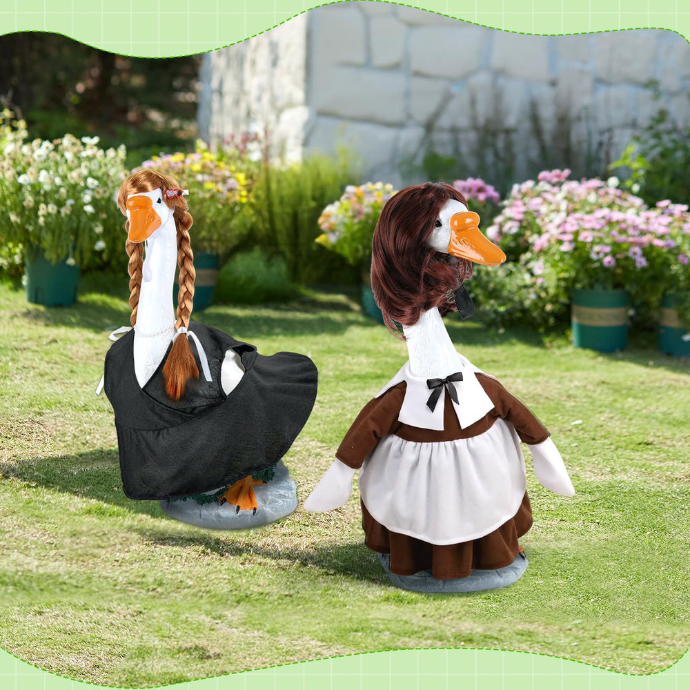 Tawd display of four different wig styles for seasonal decoration