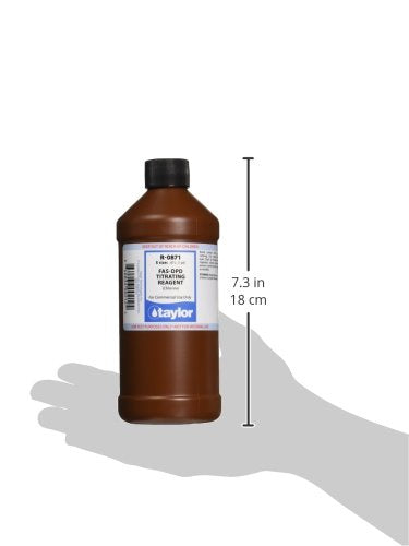Taylor reagent being added in titration demonstrating precise chlorine testing and accurate results