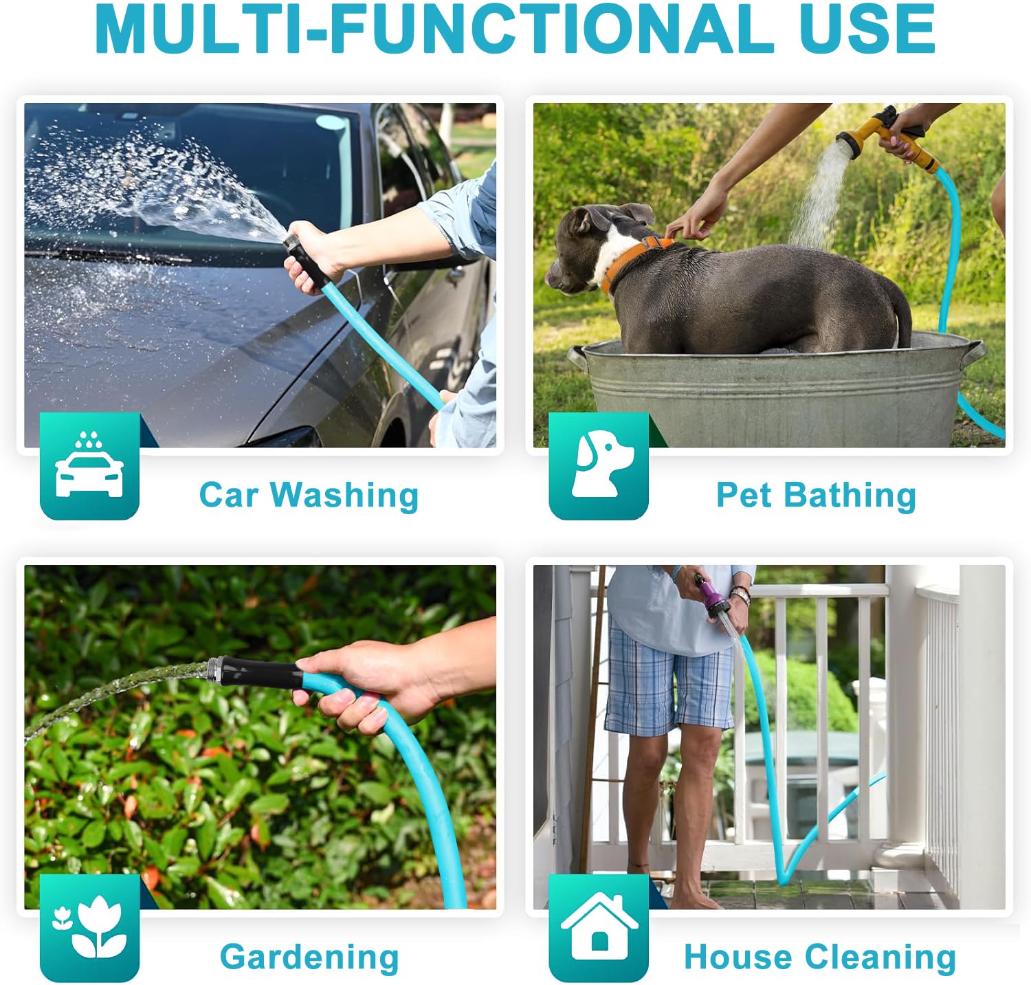 tckoasis hose watering garden beds and plants, convenience for yard care