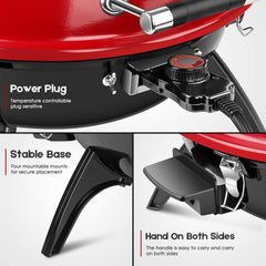 Techwood grill with removable stand assembled for outdoor freestanding use