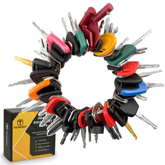 Tecreddy front packaging showing full 55-piece key set and durable ring, delivers quick access