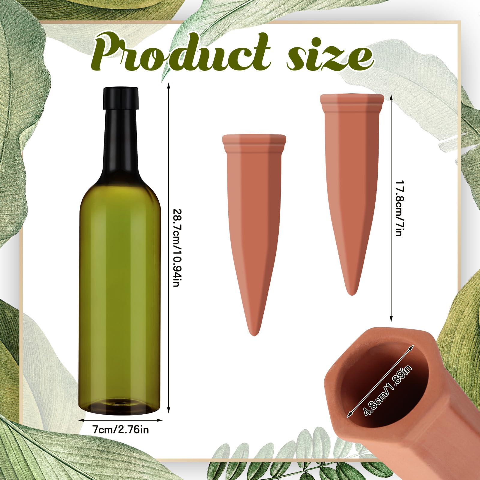 Teenyyou terracotta spike close-up highlighting porous clay for steady moisture