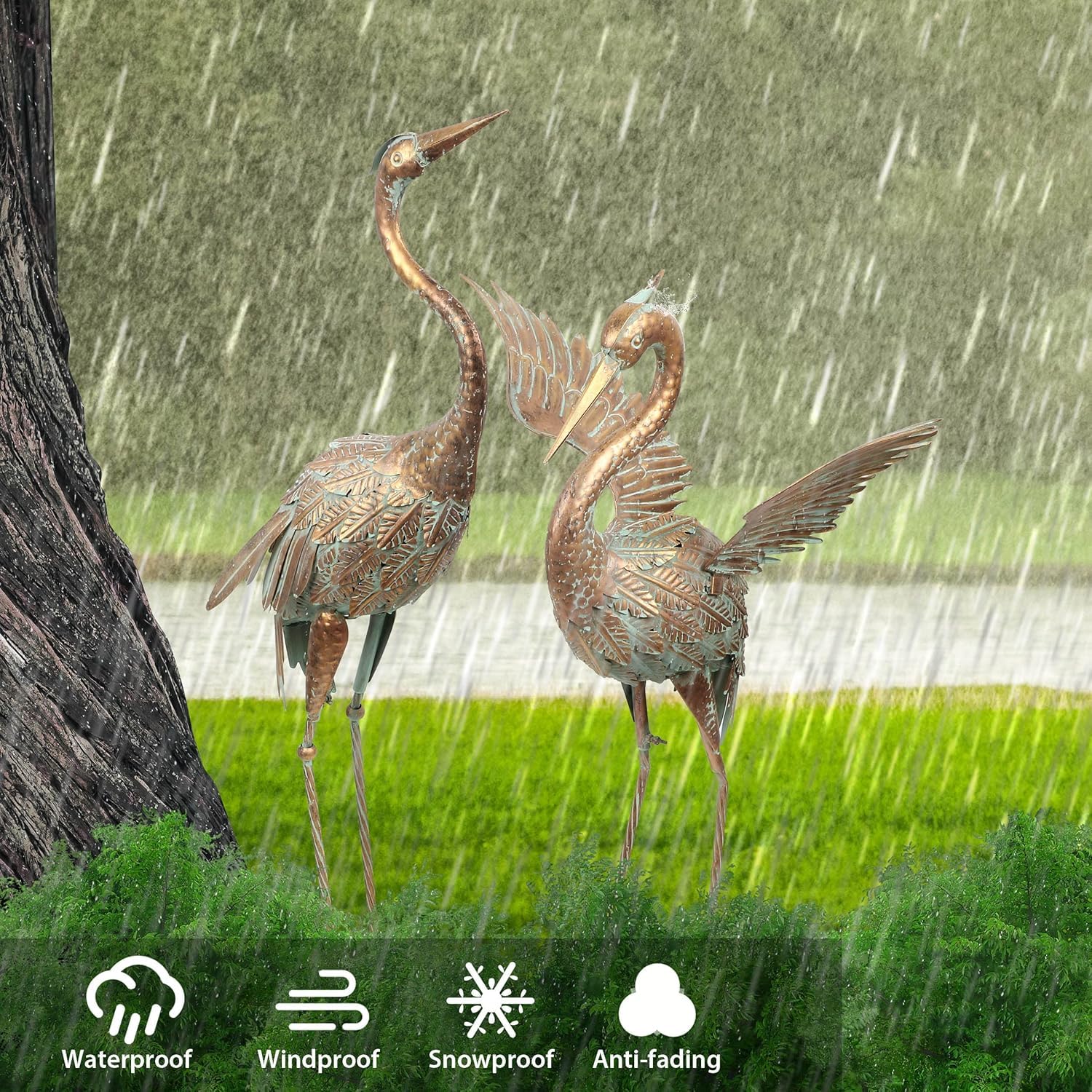 TERESA'S COLLECTIONS herons in an entryway demonstrating indoor accent potential