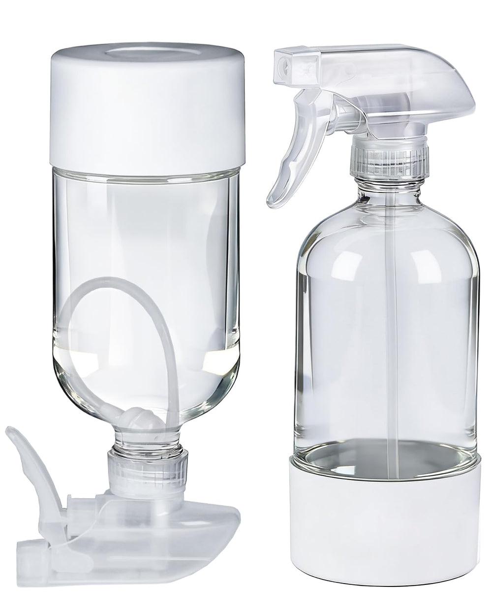 TERESRY front view of two white bottles showing compact design and durability