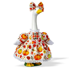 Terreva front view of autumn goose outfit showing warm seasonal styling