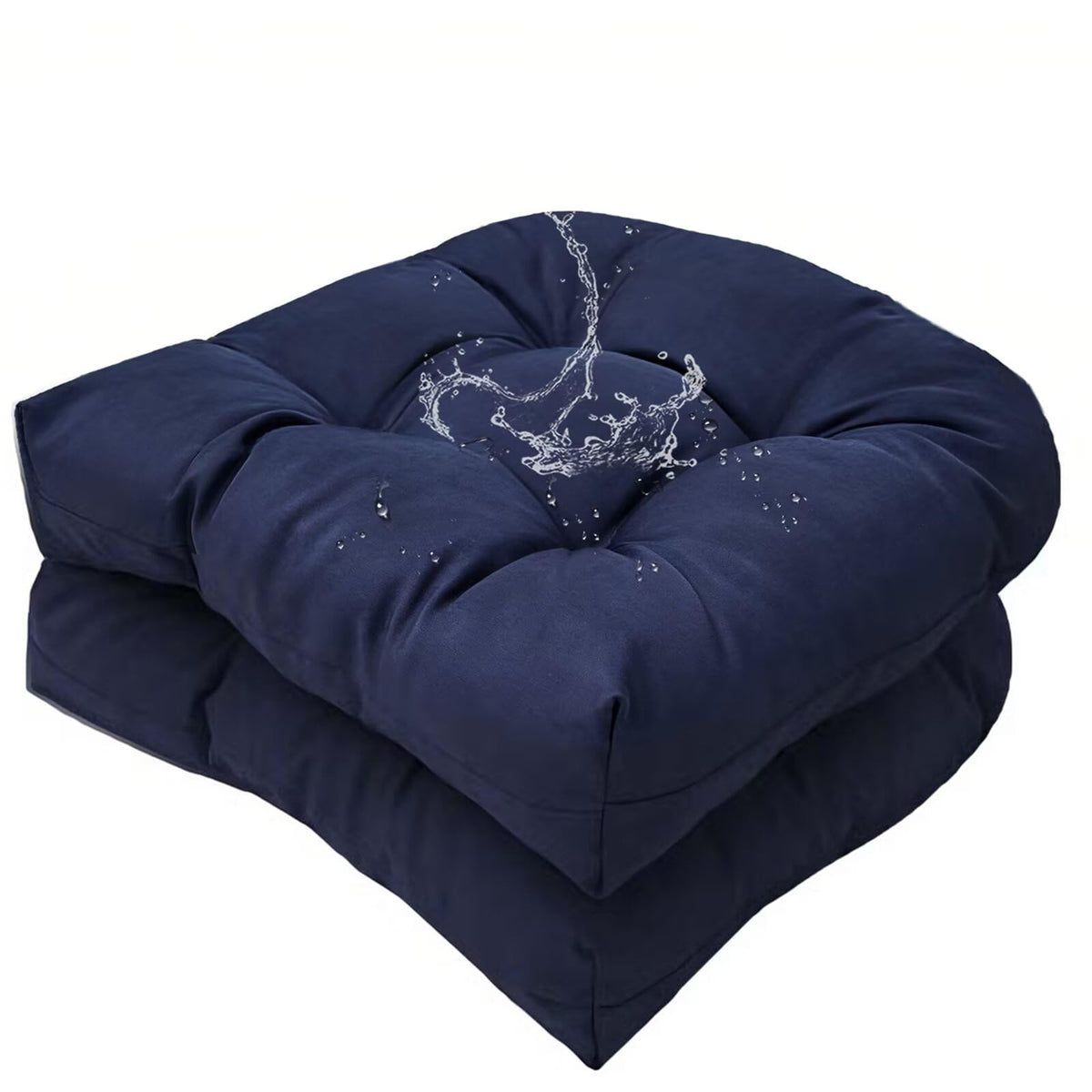 TESICA front view of both cushions showing coordinated patio style and comfort