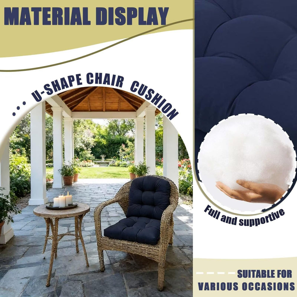TESICA cushion placed on a wicker chair improving comfort and aesthetic appeal