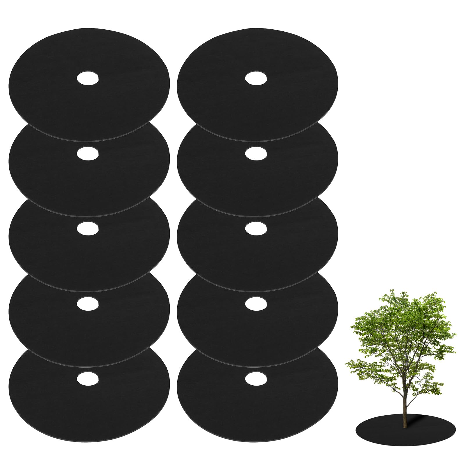Tezhile front packaging showing ten biodegradable tree rings, easy storage benefit