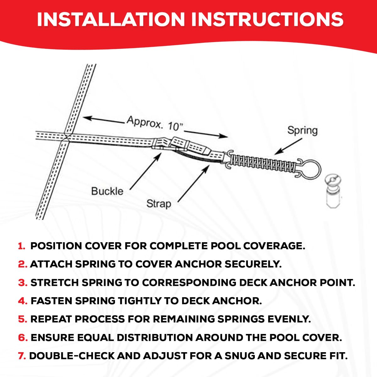 The Door Bull spring under snow demonstrating winter tension durability