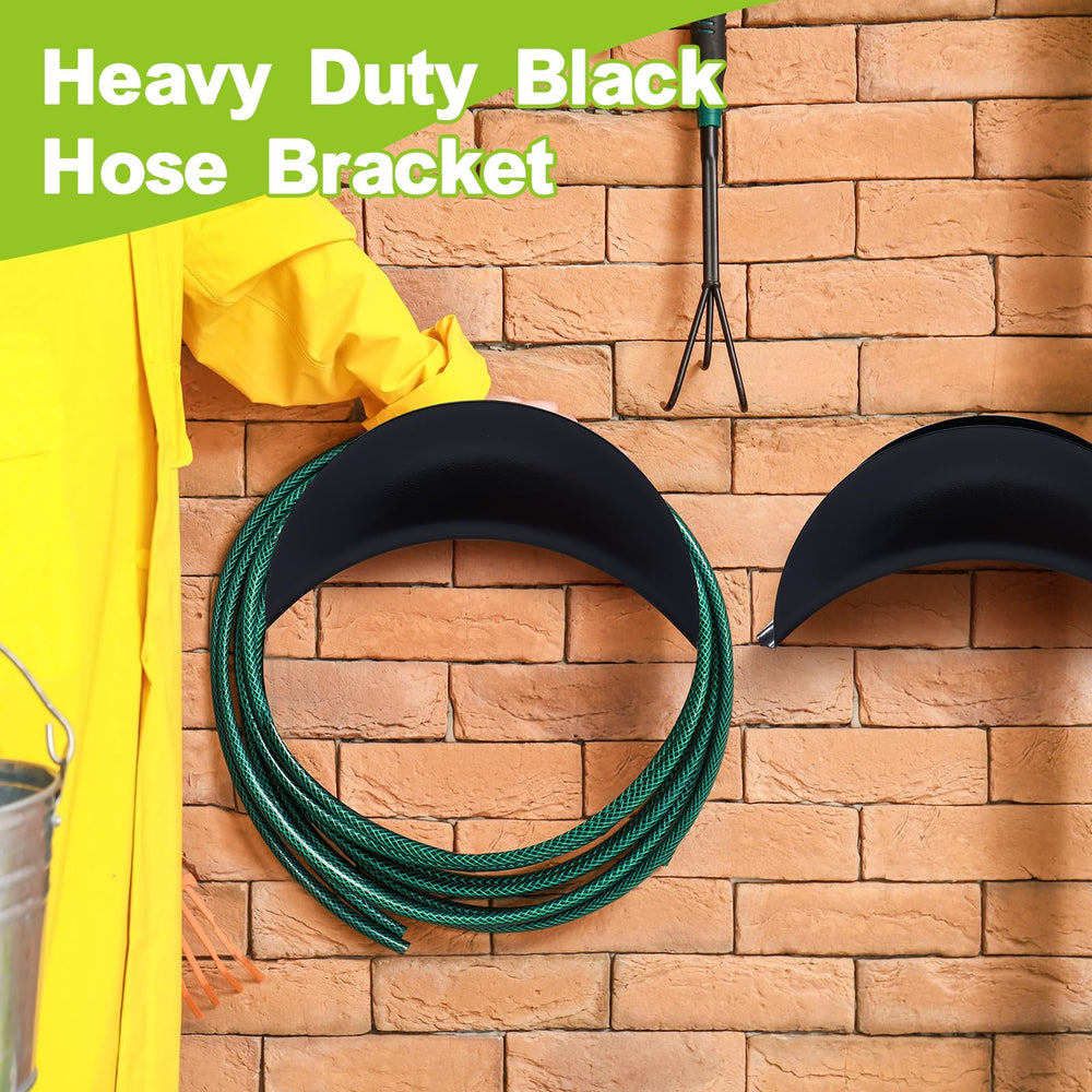Thyle installed with hose on wall demonstrating tidy access and organized yard