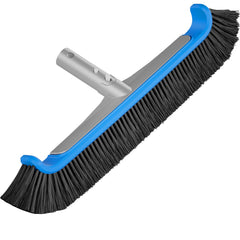 TidyMister front brush head showing wide 17.5 inch sweep, cleans faster