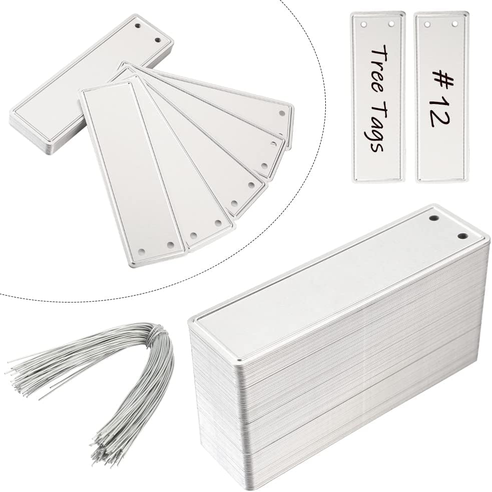 TINSKY front view of aluminum tag showing durable writing surface