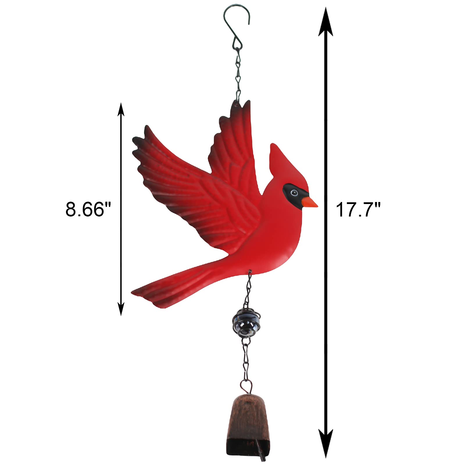Tinsow cardinal bell closeup showing bell and sound-producing clapper benefit
