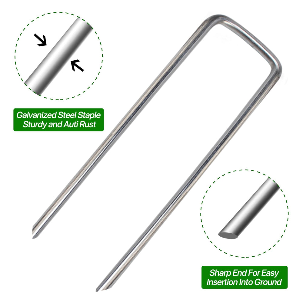 TiTifield sharp pointed staple tip detail for easy penetration and secure hold
