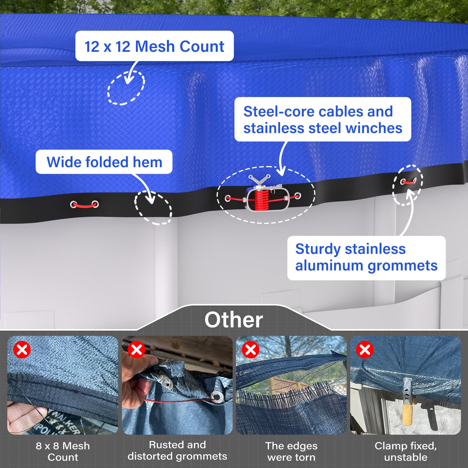 TIXANF cover beside measuring tape illustrating 24-foot scale