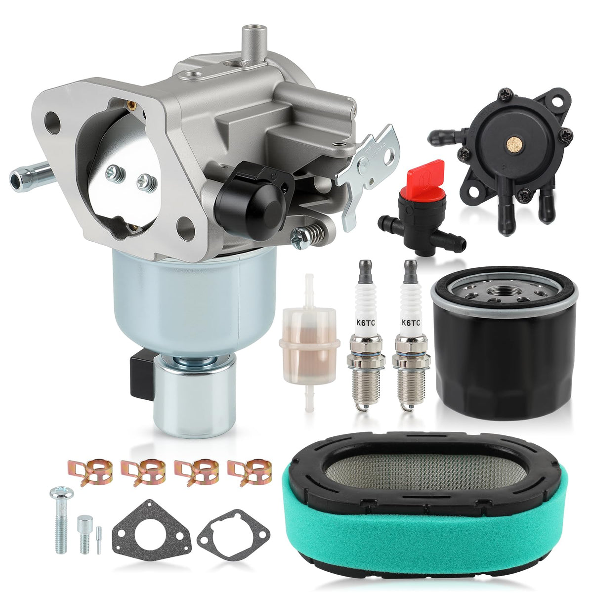 Topkidame carburetor front view showing inlet ports and mounting for correct fit