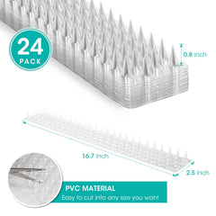 Touri close-up of spike prongs highlighting durable PVC and safe deterrence benefit