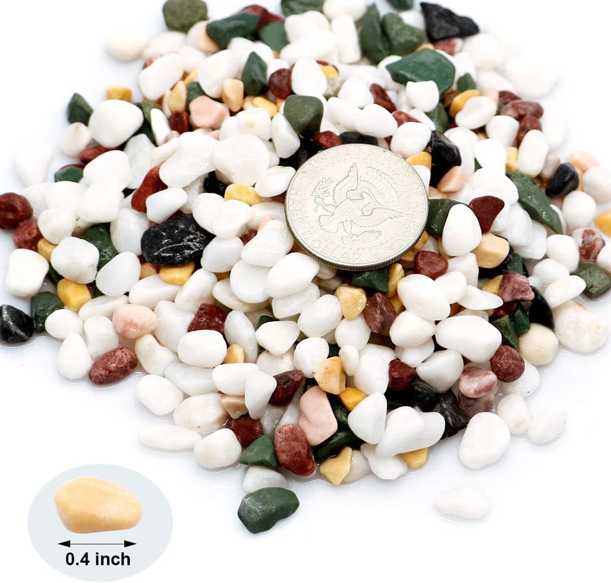 TOYPOPOR pebbles layered in a glass terrarium enhancing plant display and moisture retention