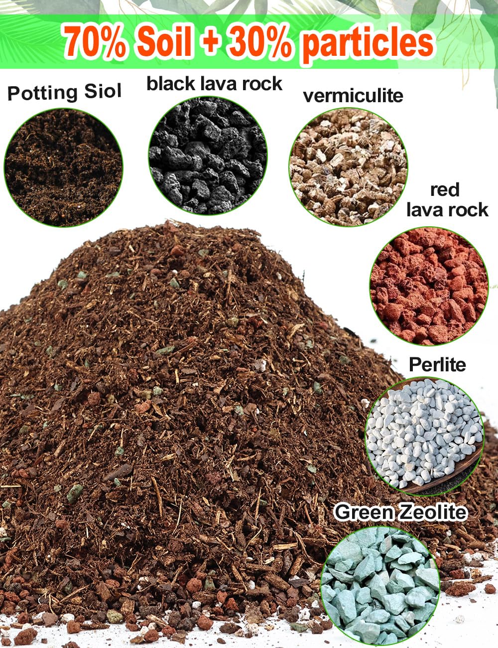 TOYPOPOR perlite and sand particles demonstrating fast drainage benefit