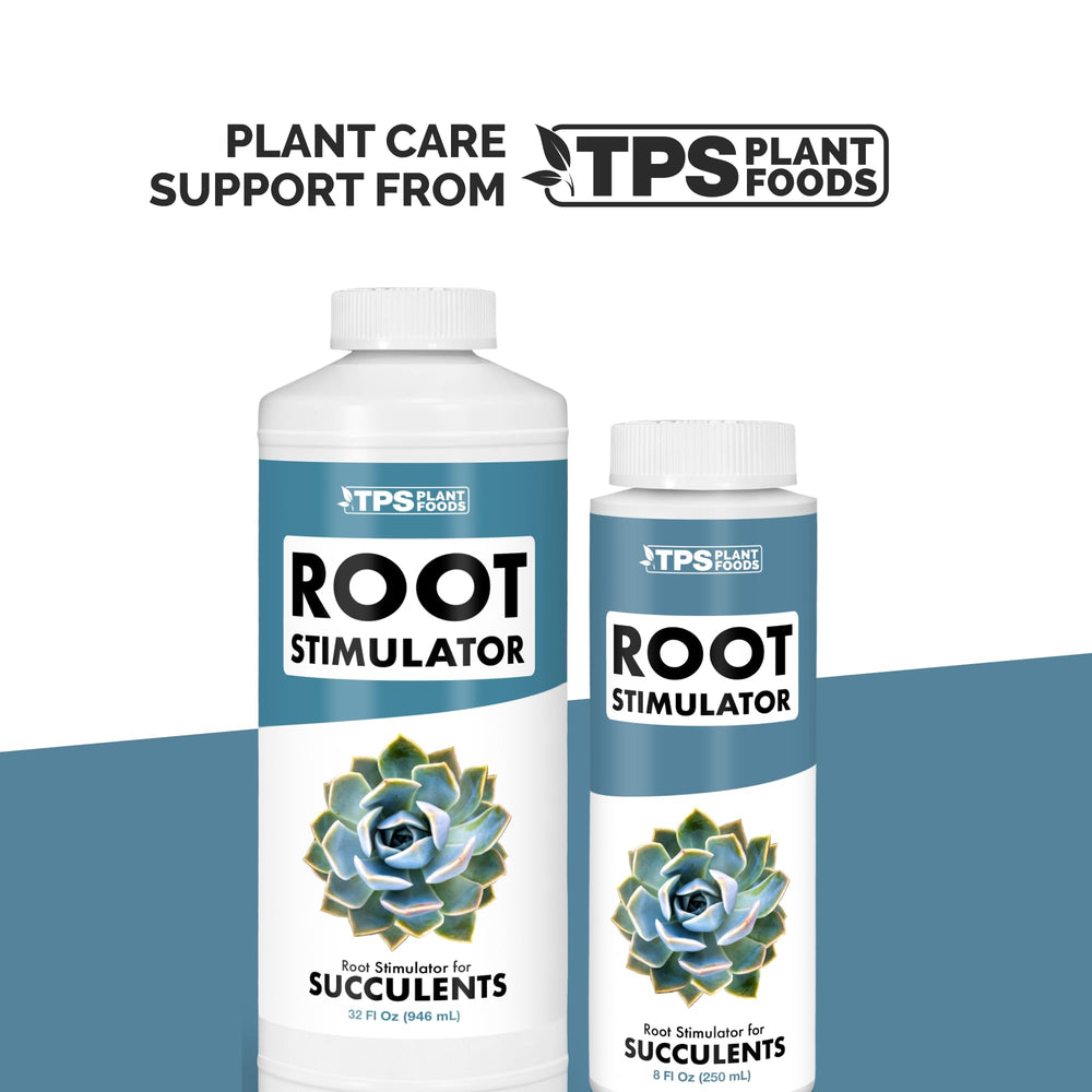 TPS NUTRIENTS bottle beside a small pot showing 8 oz scale and convenience benefit