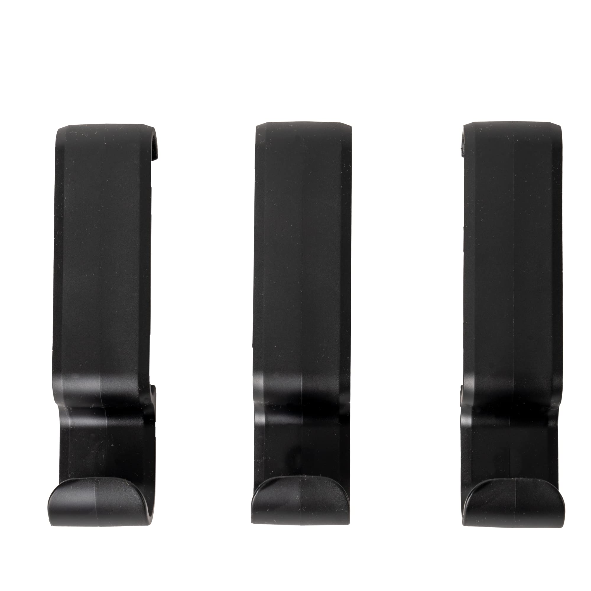 Traeger hook next to ruler showing compact dimensions for space-saving organization