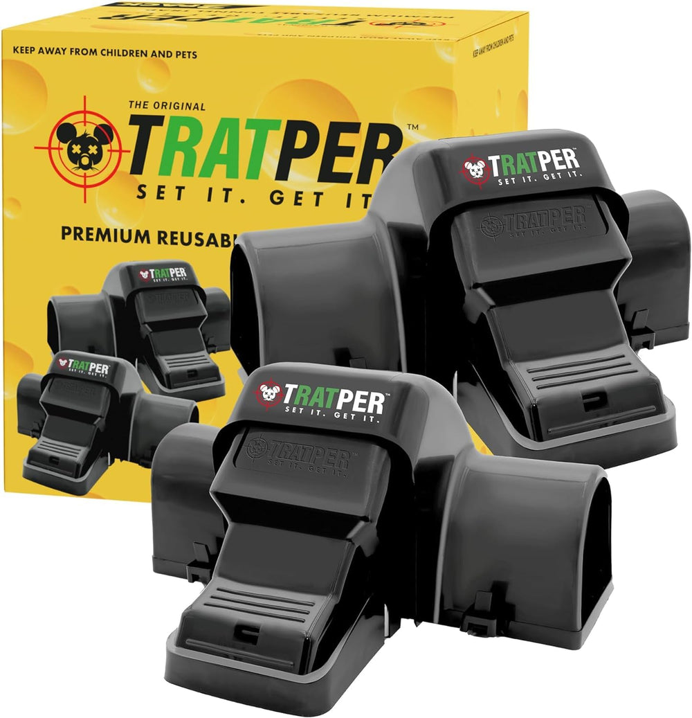 TRATPER front view showing covered trap for safer placement