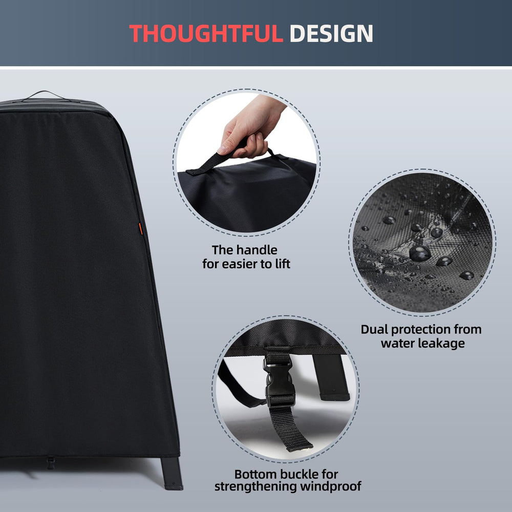 TRAVELIT cover on grill in backyard protecting appliance from elements