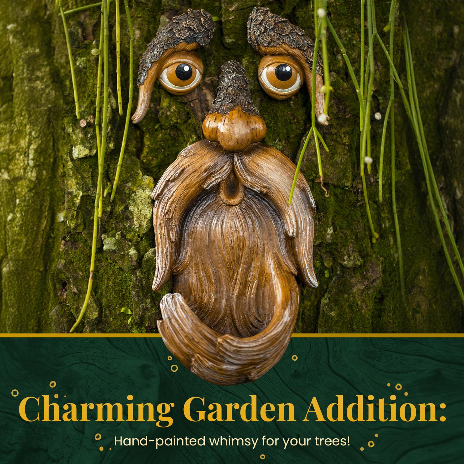Tree Poetry close detail highlighting hand-painted texture and durable finish