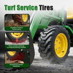 TRIPOWER tire mounted on a garden tractor delivering stable handling and traction
