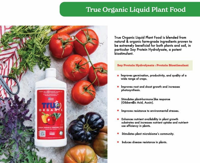Using True Organic as a soil drench in an outdoor flower bed to support fruiting