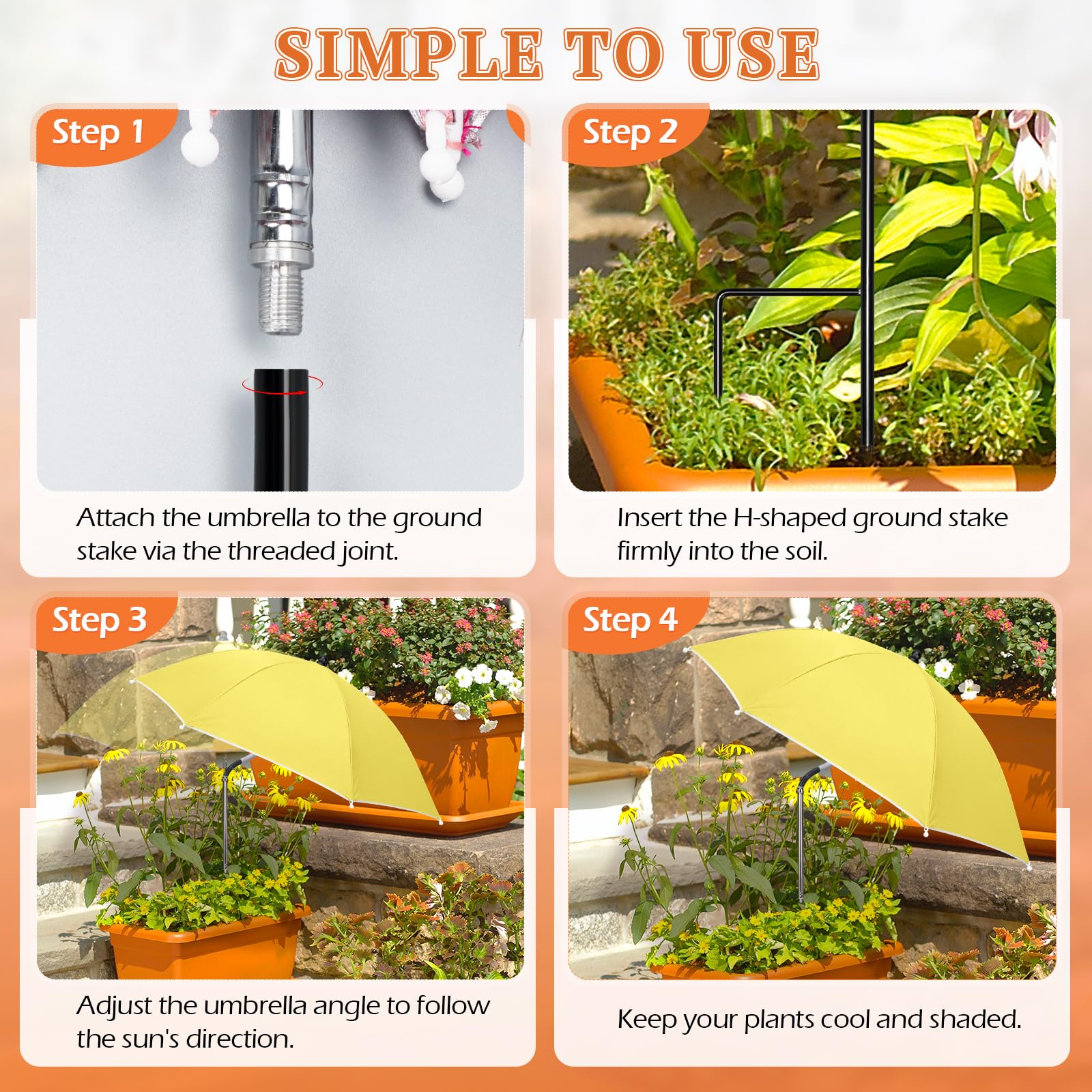 Tryly in garden bed showcasing decorative shade and plant comfort benefit