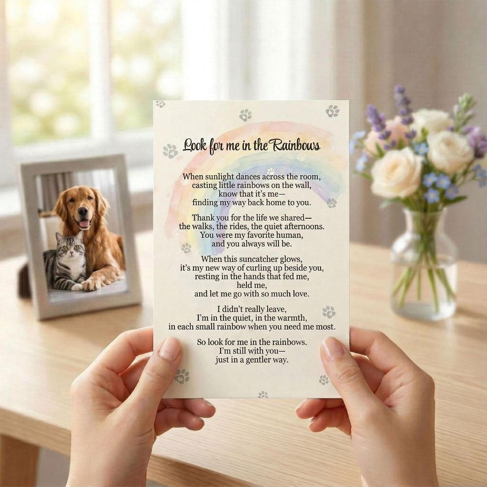 TUCUXY held in hand to show compact size and portable memorial benefit