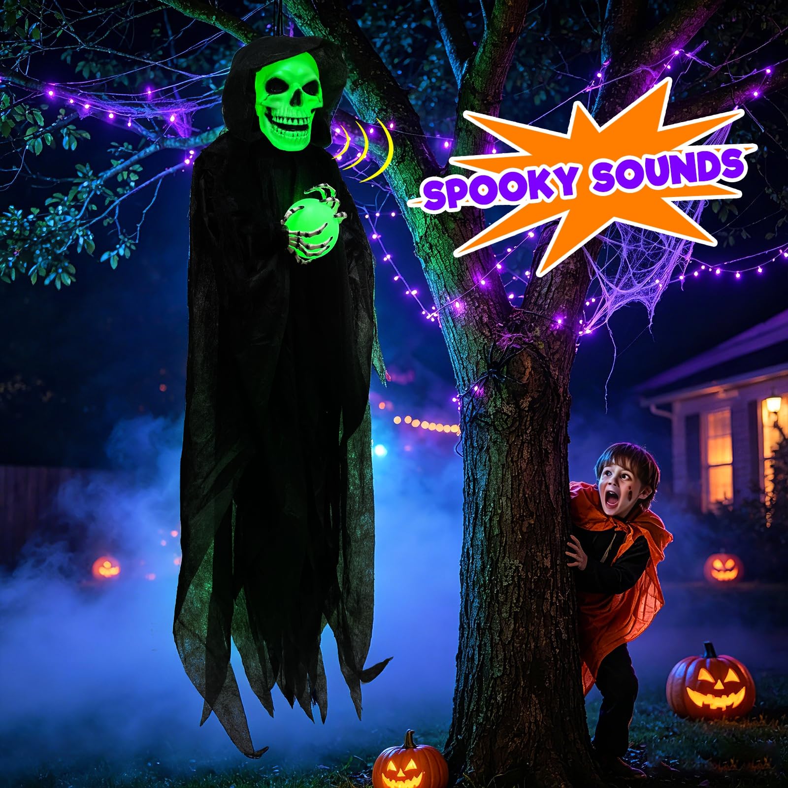 TURNMEON fabric drape and molded bone texture, realistic haunted look
