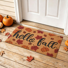 TYUU front view mat welcoming guests with durable dirt-trapping benefit