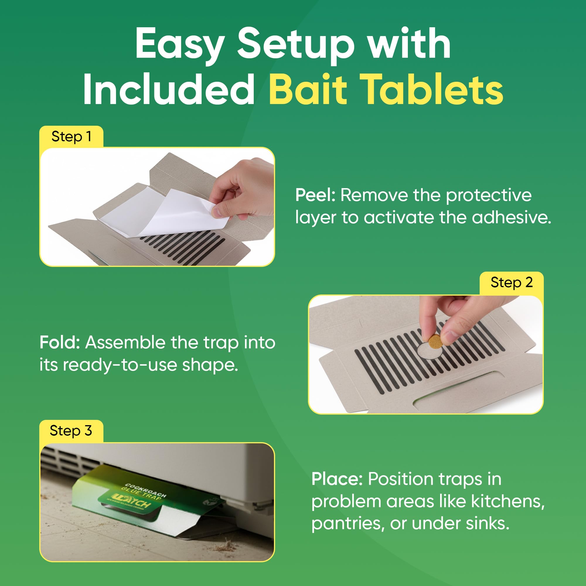 UCatch trap with captured roach illustrating visible results and reliability
