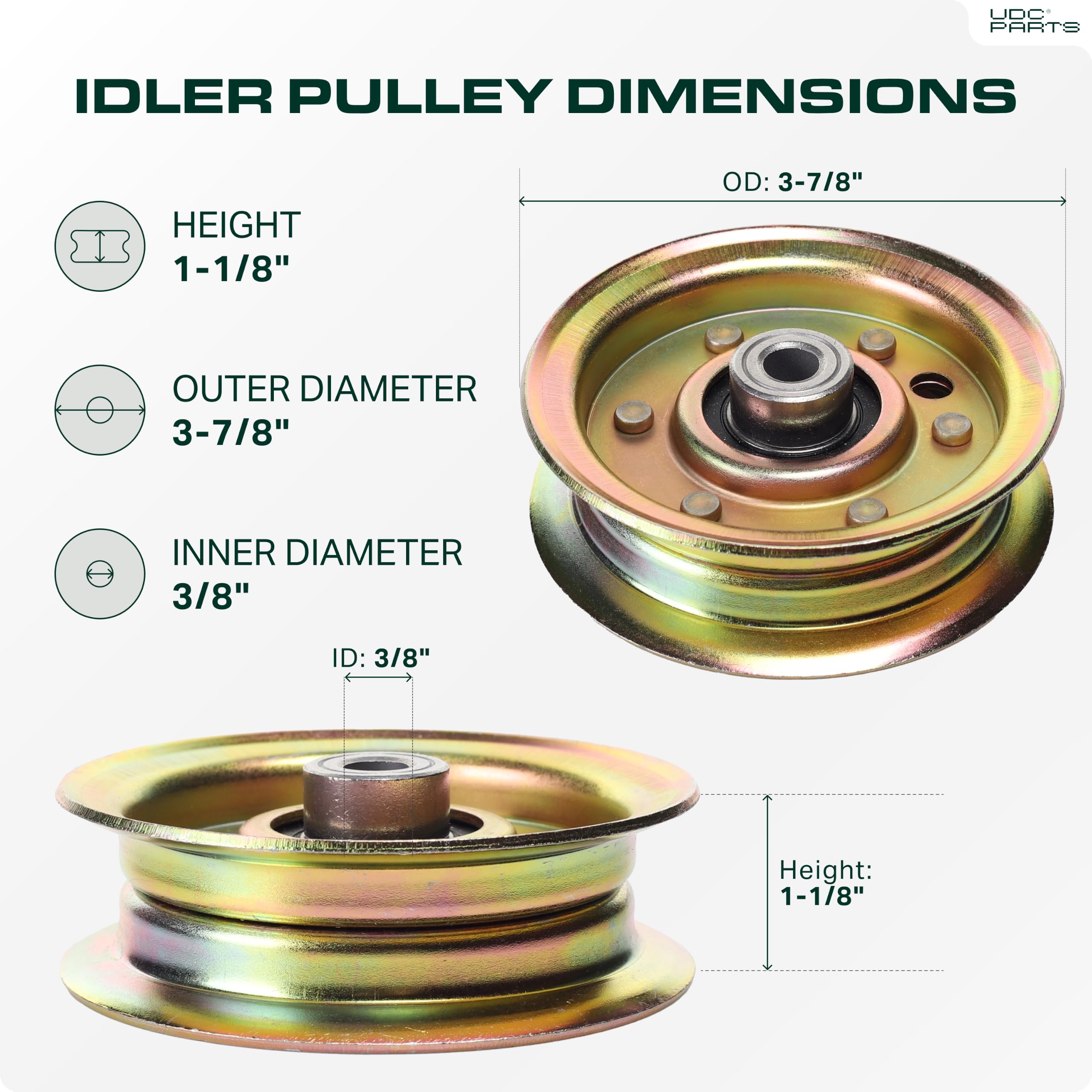 UDC Parts 131494 bore detail showing 3/8 inch inner diameter for precise mounting