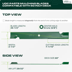 UDC Parts single blade top view highlighting shape and immediate fitment advantage