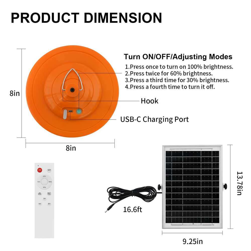 Ufelizor remote control and timer display for easy mode and brightness adjustments
