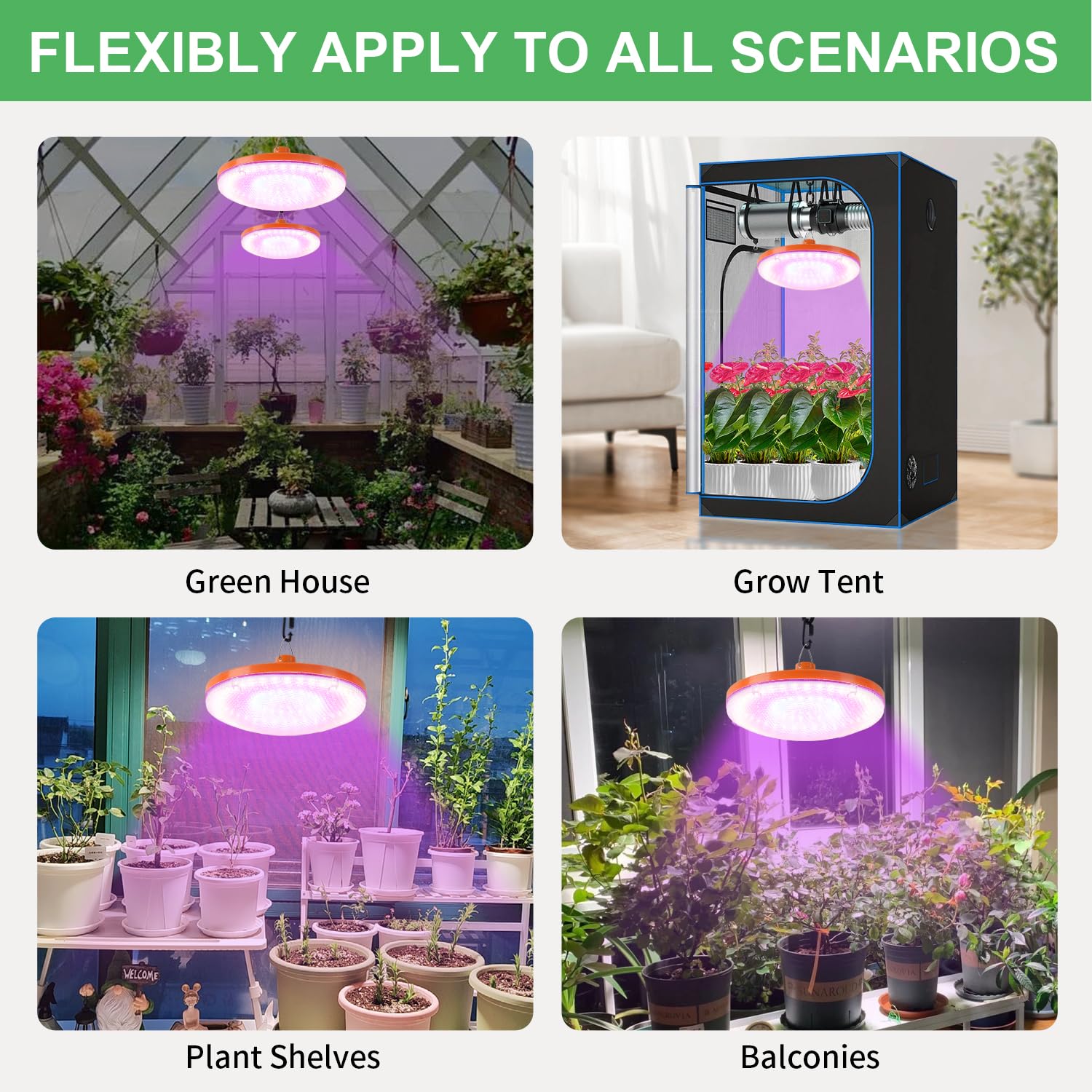 Ufelizor shown near potted plant to illustrate size and proper placement for coverage