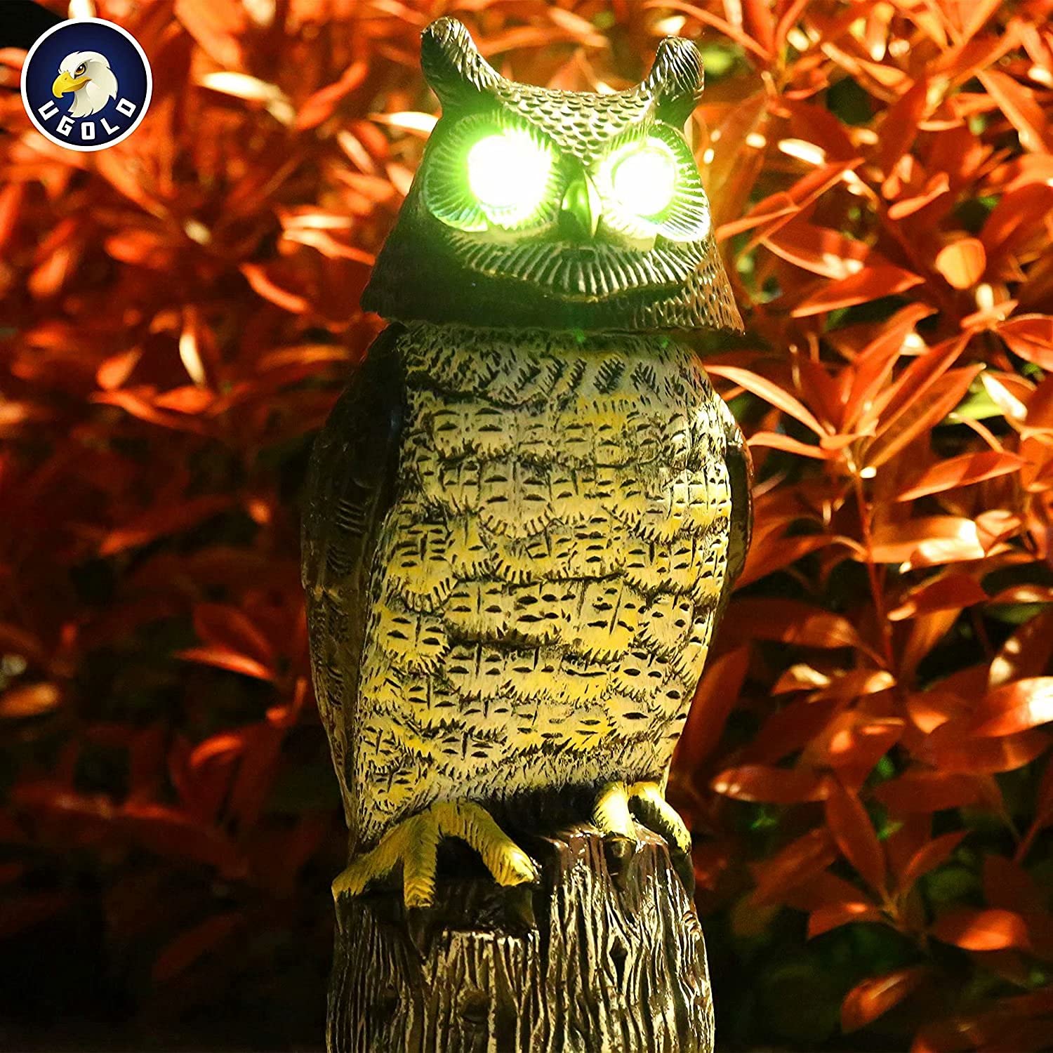 Ugold owl rotating head responding to motion for realism