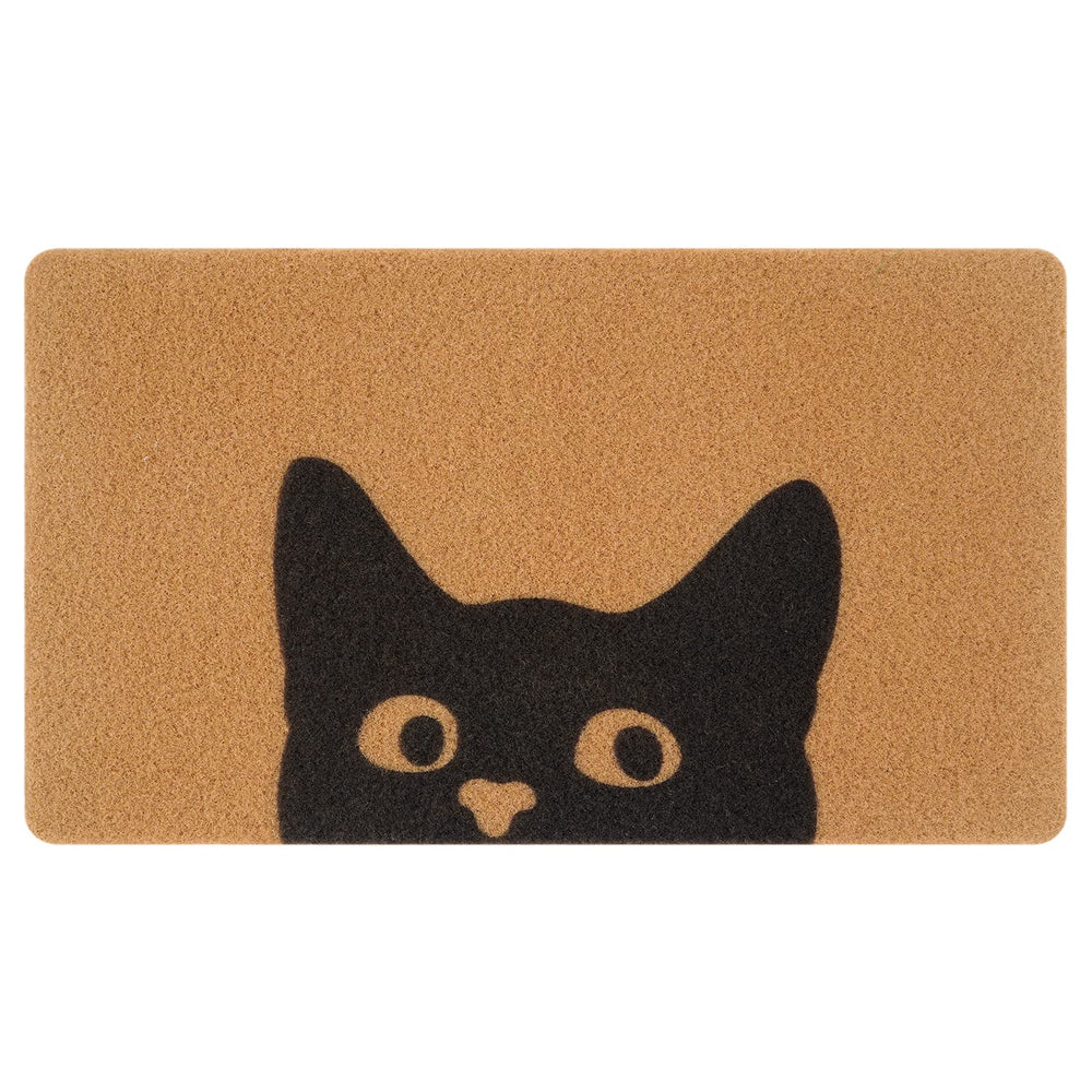 UINI front view of cat doormat showing cute design and welcome appeal