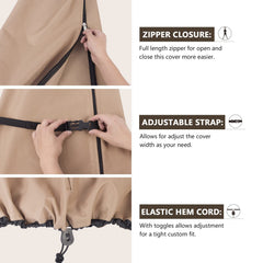 ULTCOVER elastic hem cord with toggle providing snug wind-resistant fit