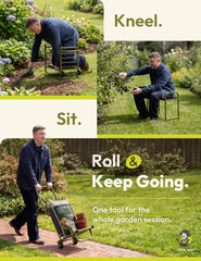 Uncle John close-up of dual-density EVA cushion for comfortable kneeling