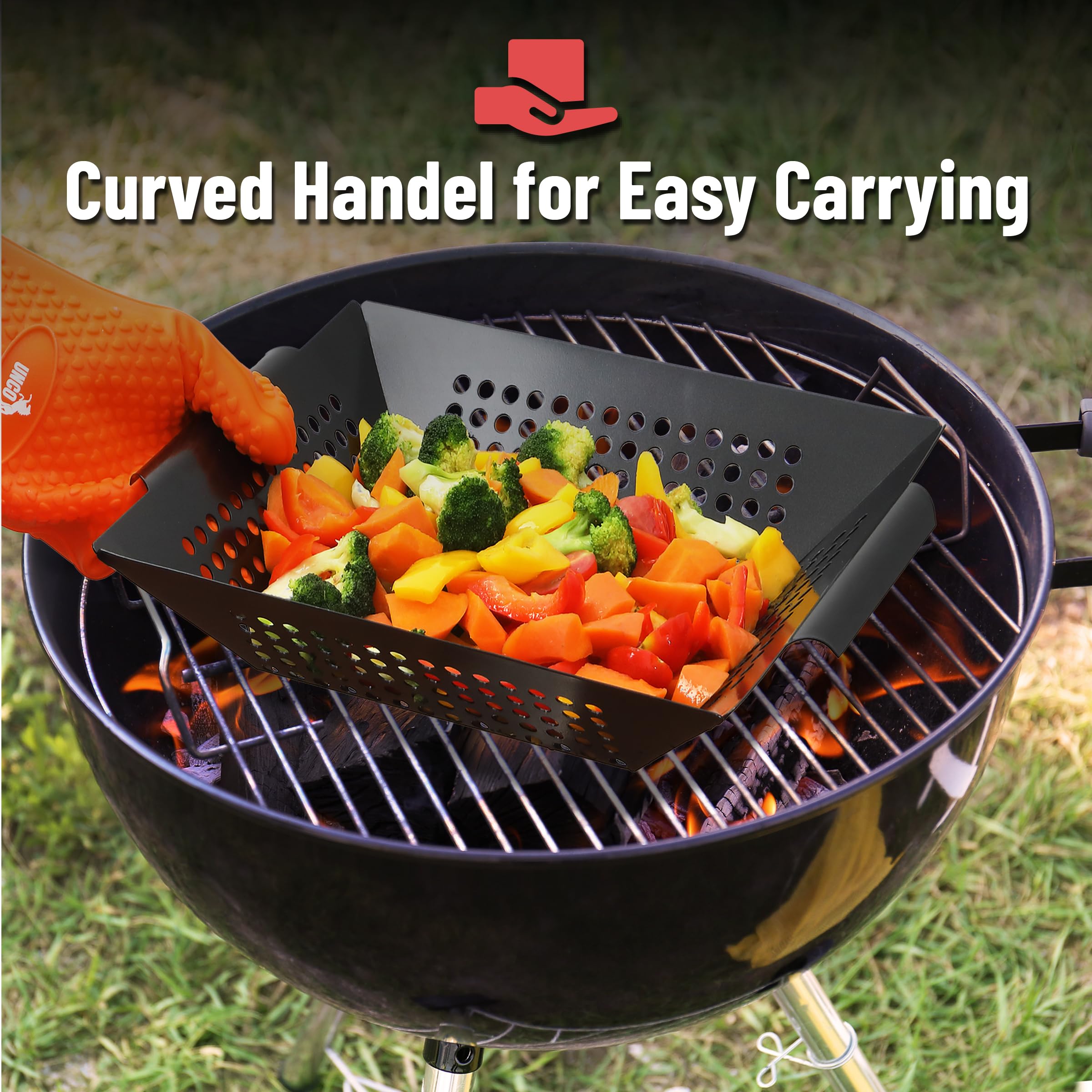 UNCO handle detail showing sturdy side grips for safe lifting and stable transport