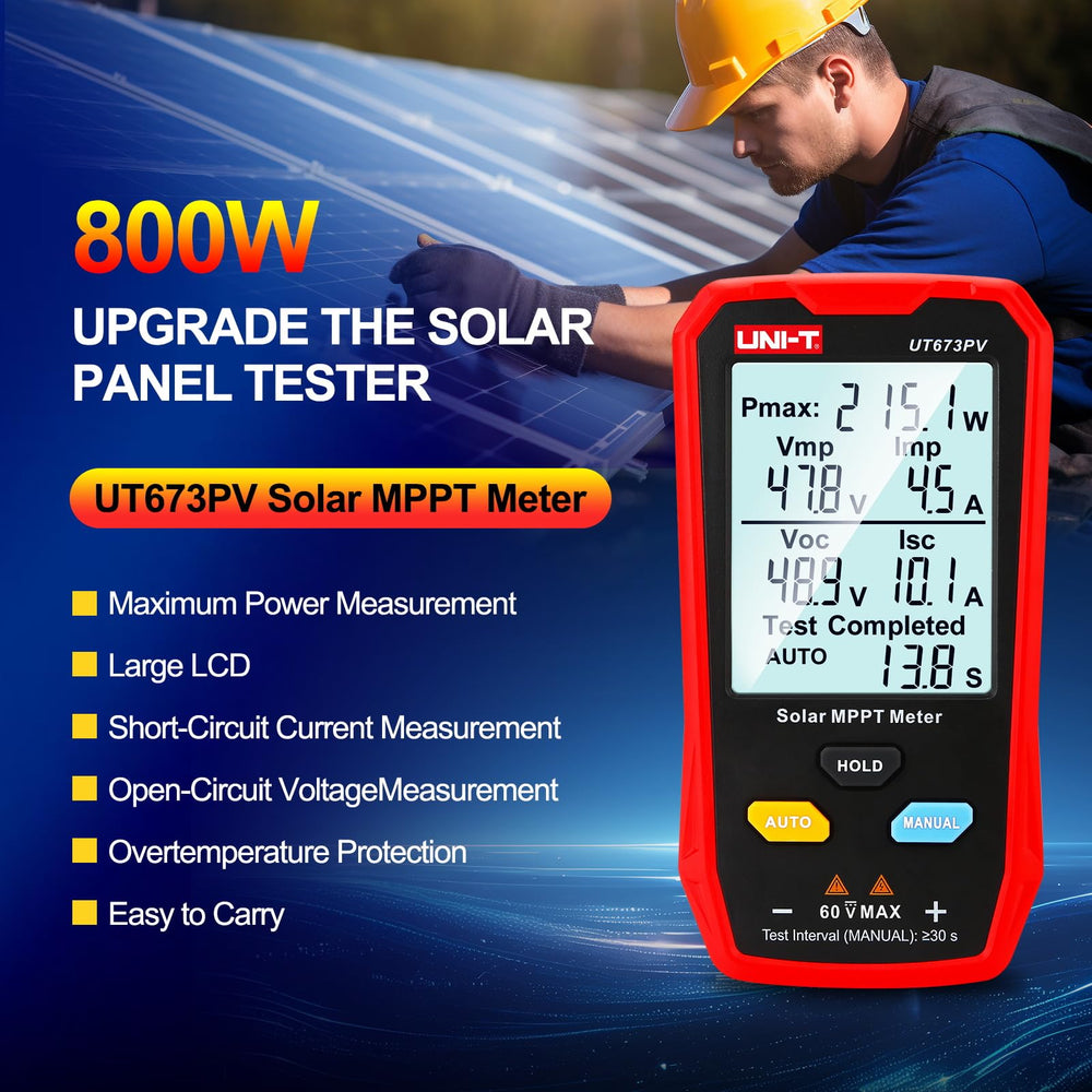 UNI-T UT673PV rear view with connection ports, durable field-ready build