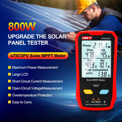 UNI-T UT673PV rear view with connection ports, durable field-ready build