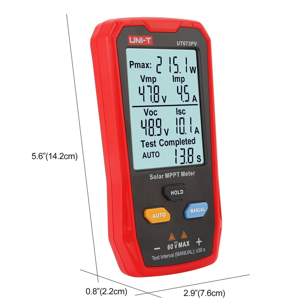 UNI-T UT673PV held in hand for scale, compact convenient for technicians